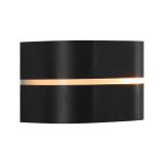 Nordlux Sibelis Wandleuchte Aluminium Schwarz | IP44 - Geeignet für E27