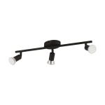 Eglo Deckenleuchte Buzz-LED Stahl Schwarz 3x2.8W 3x250lm - 830 Warmweiß | IP20 - Inkl. 3x GU10