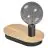 Ledvance Tischlampe Decor Holz/Schwarz | Geeignet für 1xE27 - Touch/3-Stufen Dimmbar