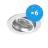 Mehrfachpackung 6x Noxion Einbau Spot Vision MR16 schwenkbar Aluminium | Ausschnitt 69mm - GU10 Sockel