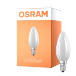 Osram LED Classic E14 Bougie Filament Dépolie 1.2W 255lm - 840 Blanc Froid | Équivalent 25W