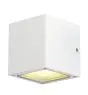 SLV Sitra Cube Applique Murale Aluminium Blanc | Extérieur - IP44 - Convient pour 2x GX53 