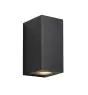 Nordlux Canto Maxi Kubi 2 Applique Murale Aluminium et Verre Noir Up & Down | IP44 - Convient pour 2x GU10